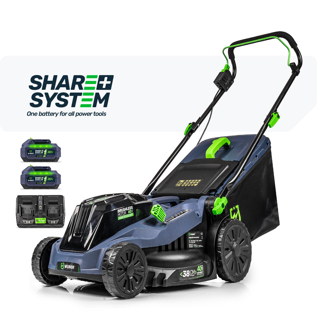 Kosiarka akumulatorowa bezszczotkowa 38 cm 40 V WUBER