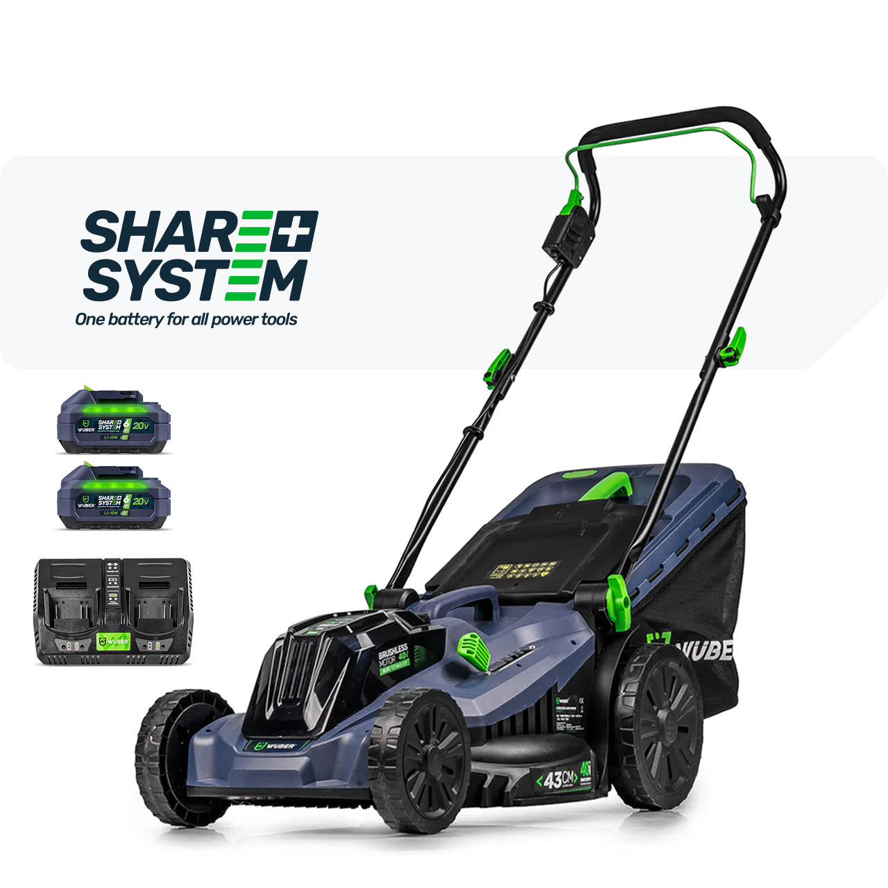 Kosiarka akumulatorowa bezszczotkowa 43 cm 40 V WUBER