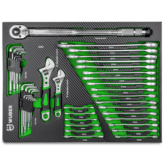 Zestaw kluczy wkład do szuflady 44 elementy klucz 1/2" 210 Nm Torx Imbus WUBER