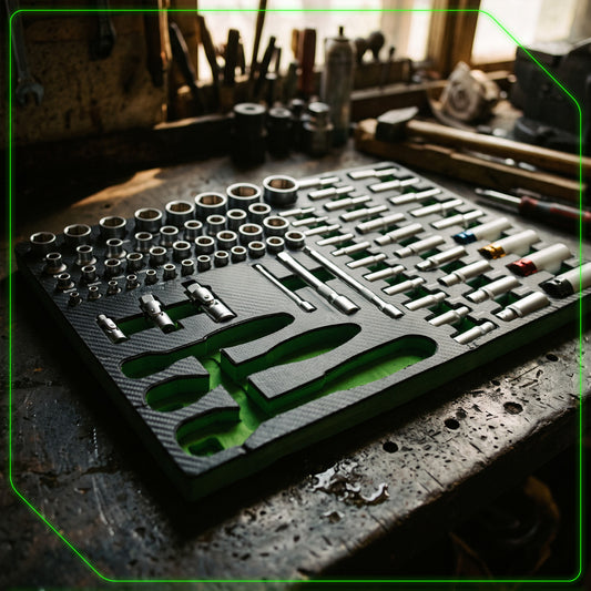 Zestaw narzędzi wkład do szuflady klucze nasadowe 1/4" 3/8" 1/2" 77 elementów WUBER