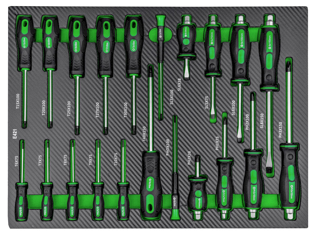 Zestaw kluczy wkład do szuflady 44 elementy klucz 1/2" 210 Nm Torx Imbus WUBER