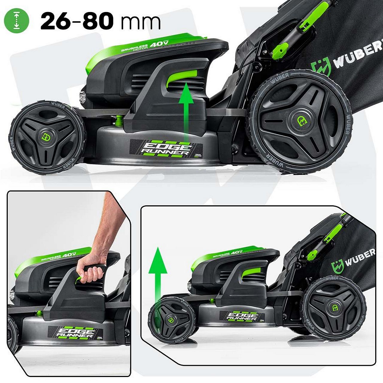 Kosiarka akumulatorowa z napędem 47 cm 4 Ah 40 V 2x akumulatory WUBER
