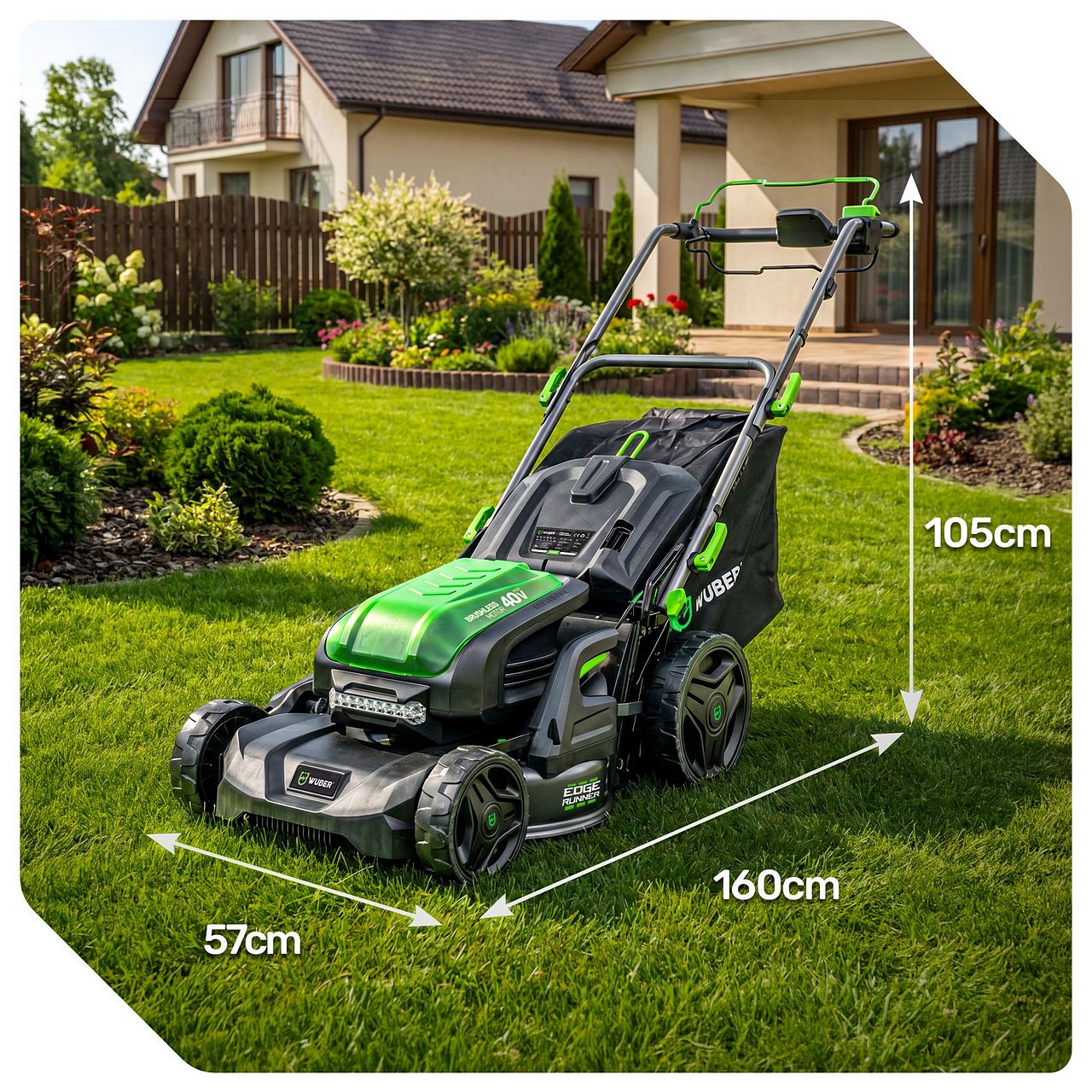 Kosiarka akumulatorowa z napędem 47 cm 4 Ah 40 V 2x akumulatory WUBER