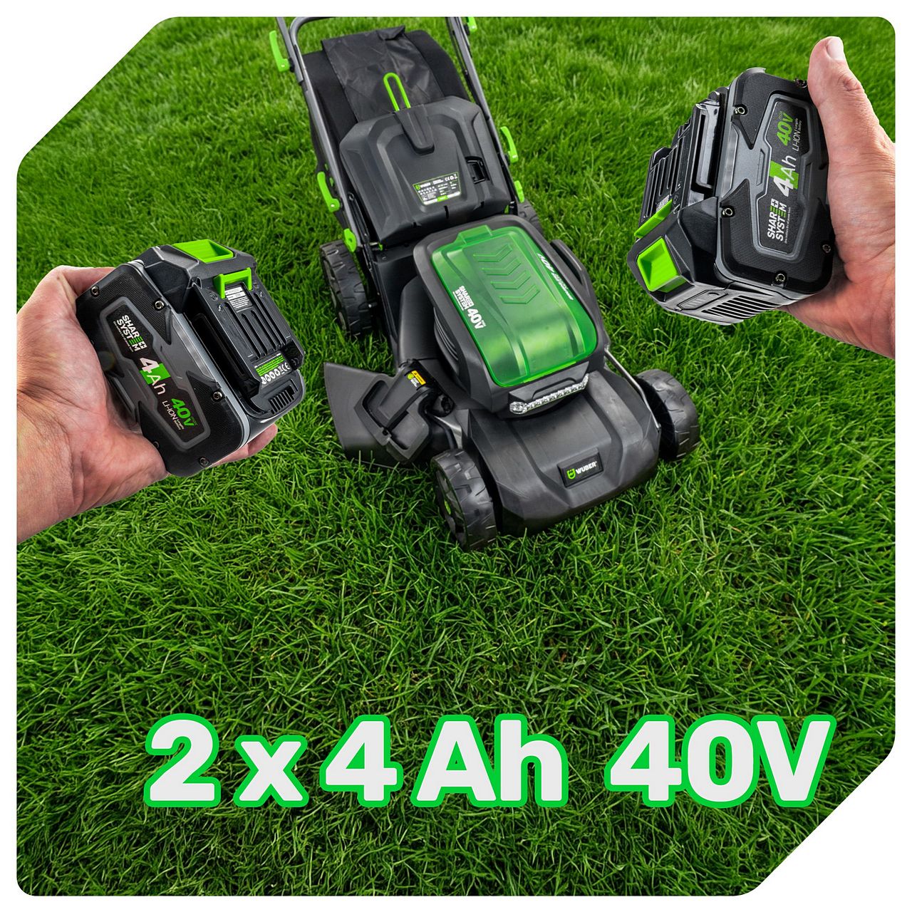 Kosiarka akumulatorowa z napędem 47 cm 4 Ah 40 V 2x akumulatory WUBER