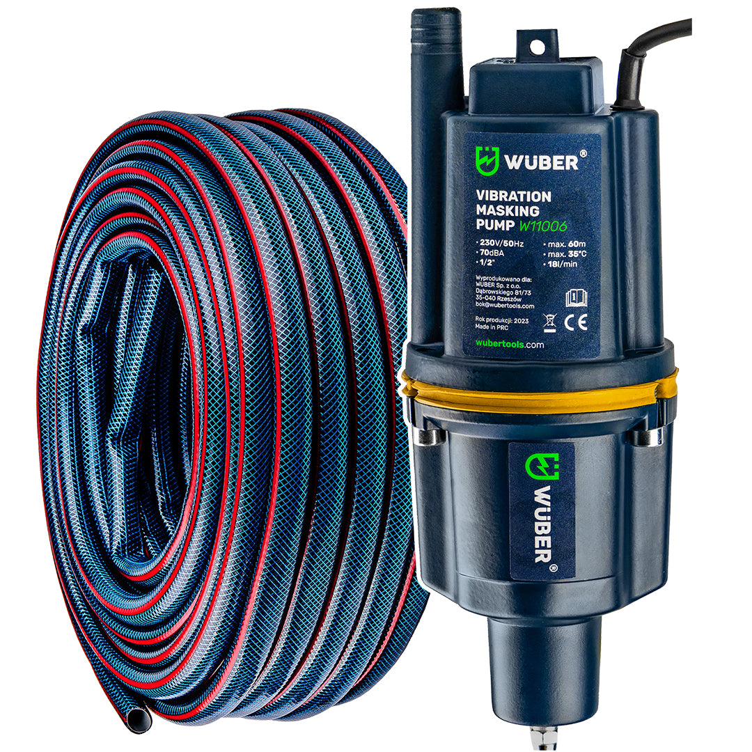 Pompa do wody membranowa dolnossąca 3/4" 280 W +wąż WUBER
