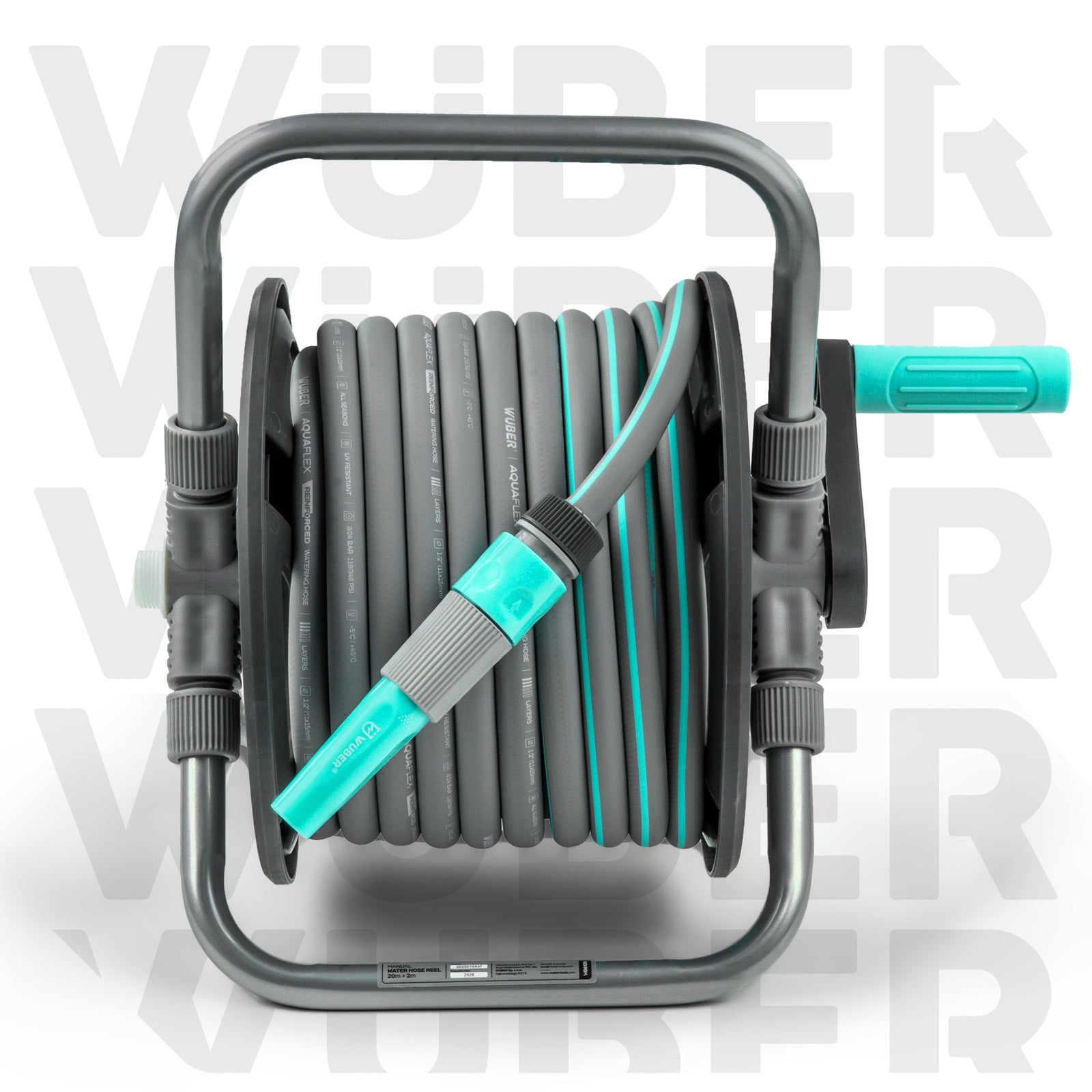 Zwijak na wąż ogrodowy 20+2 m zwijacz PVC WUBER