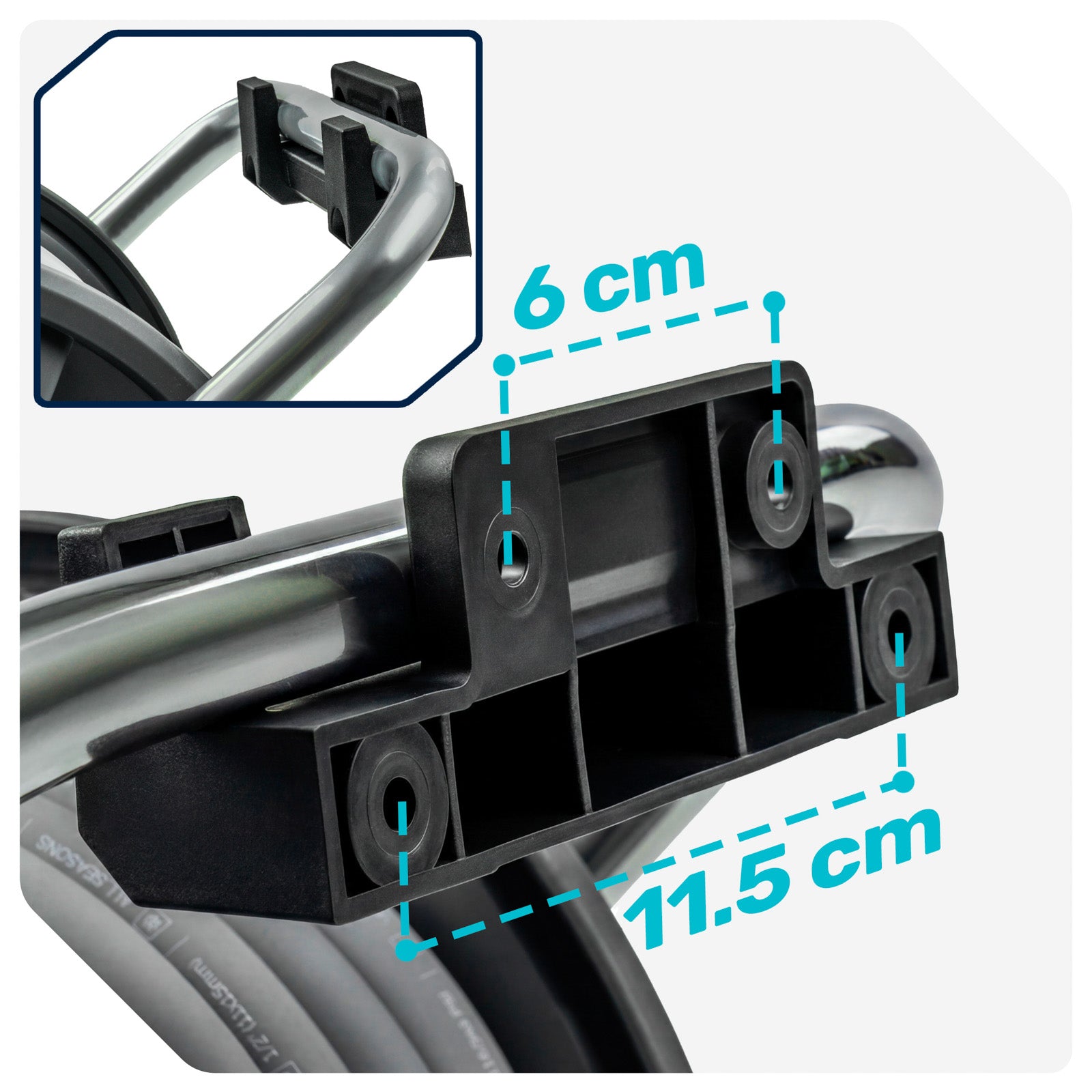 Zwijak na wąż ogrodowy 20+2 m zwijacz PVC WUBER