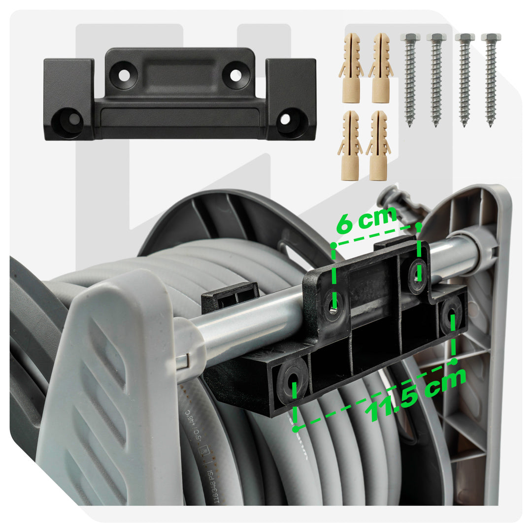 Zwijak na wąż ogrodowy 20+2 mm zwijacz +wąż WUBER