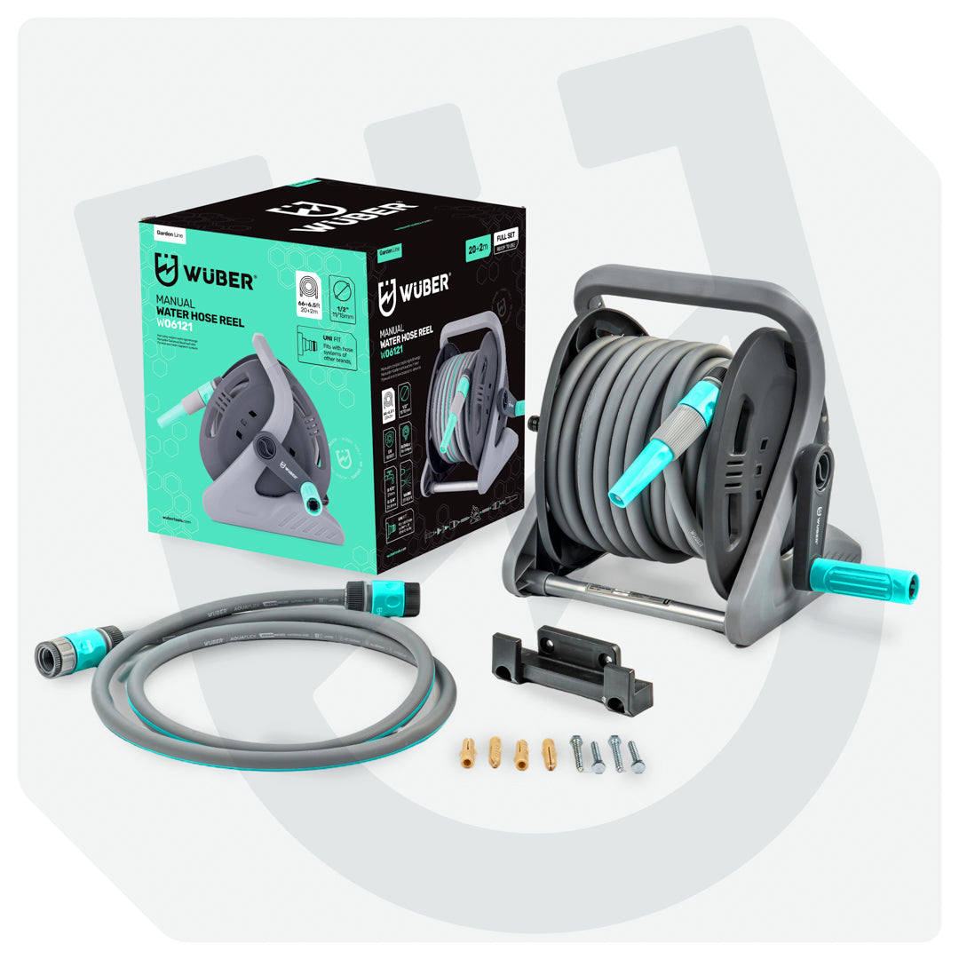 Zwijak na wąż ogrodowy 20+2 mm zwijacz +wąż WUBER