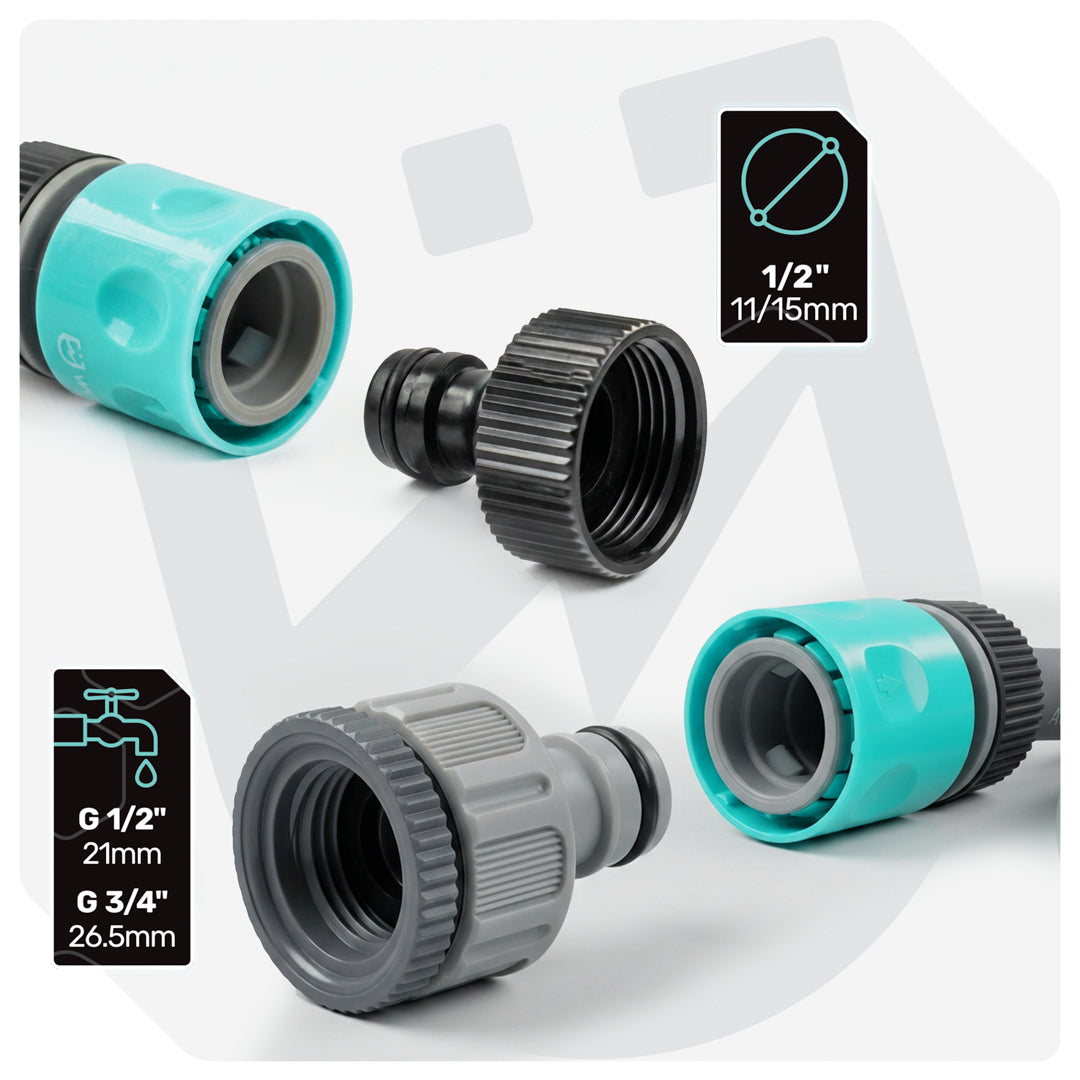 Zwijak na wąż ogrodowy 20+2 mm zwijacz +wąż WUBER