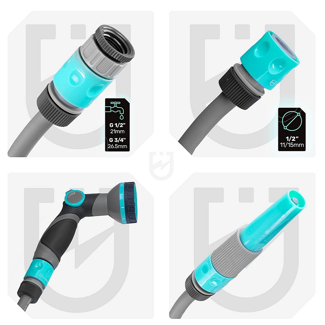 Zwijak do węża ogrodowego zwijacz automatyczny 20+3 m 10w1 WUBER