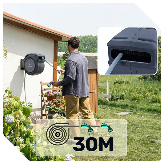 Automatyczny zwijak do węża ogrodowego 30+3 m zwijacz 10x1 WUBER