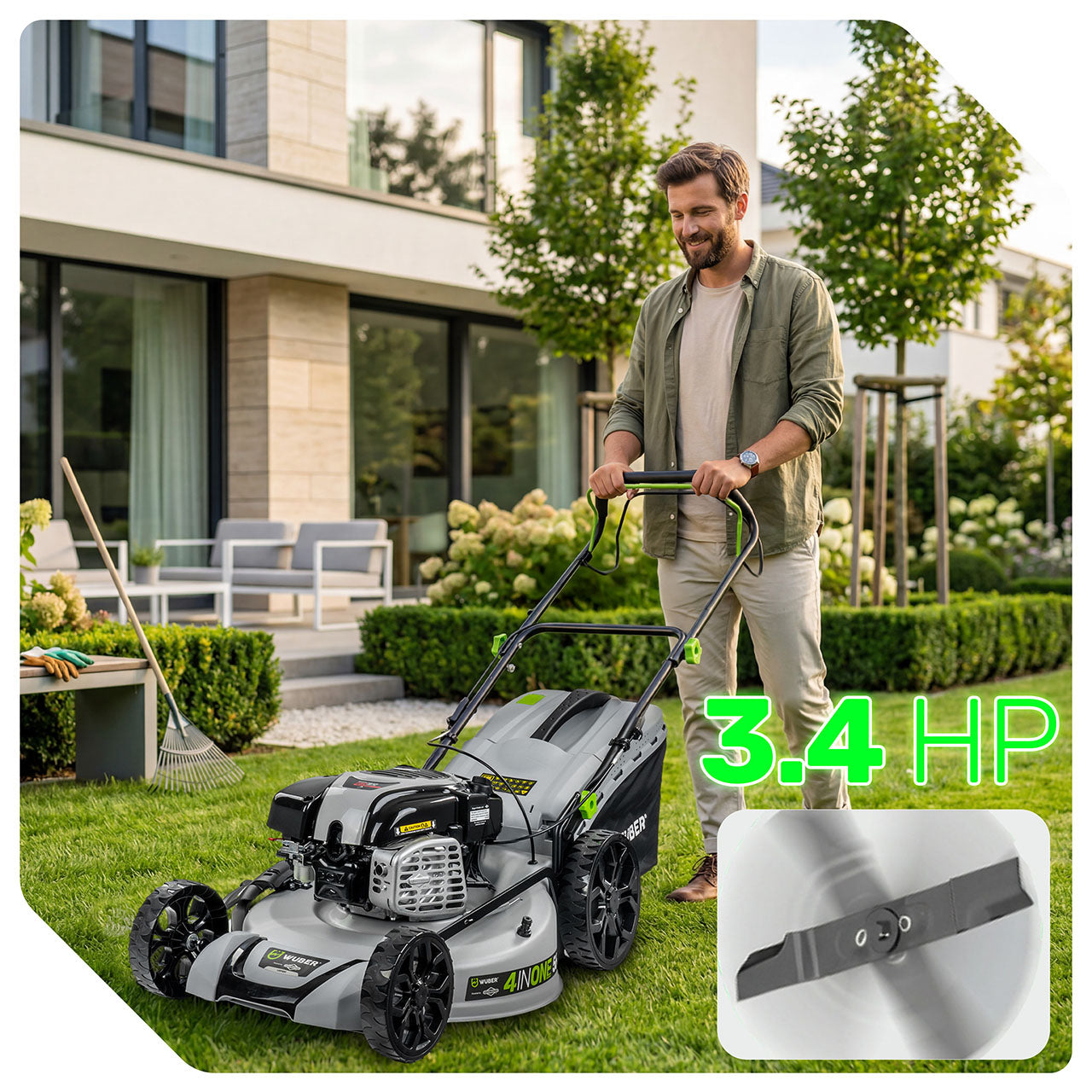 Kosiarka spalinowa 51 cm Briggs & Stratton z napędem WUBER