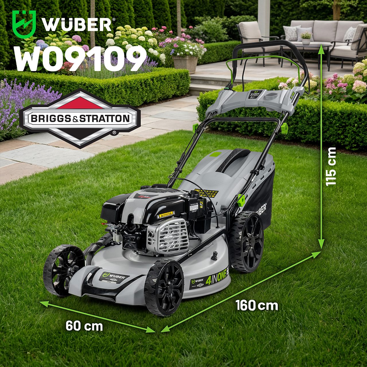Kosiarka spalinowa 56 cm Briggs & Stratton z napędem WUBER