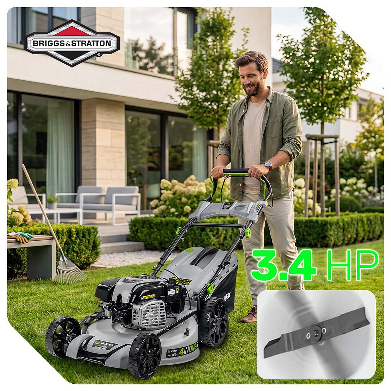 Kosiarka spalinowa 56 cm Briggs & Stratton z napędem WUBER