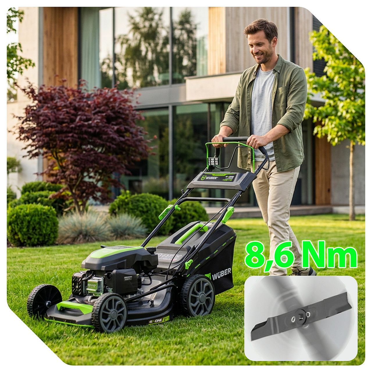 Kosiarka spalinowa 53 cm z napędem 3,6 km/h WUBER