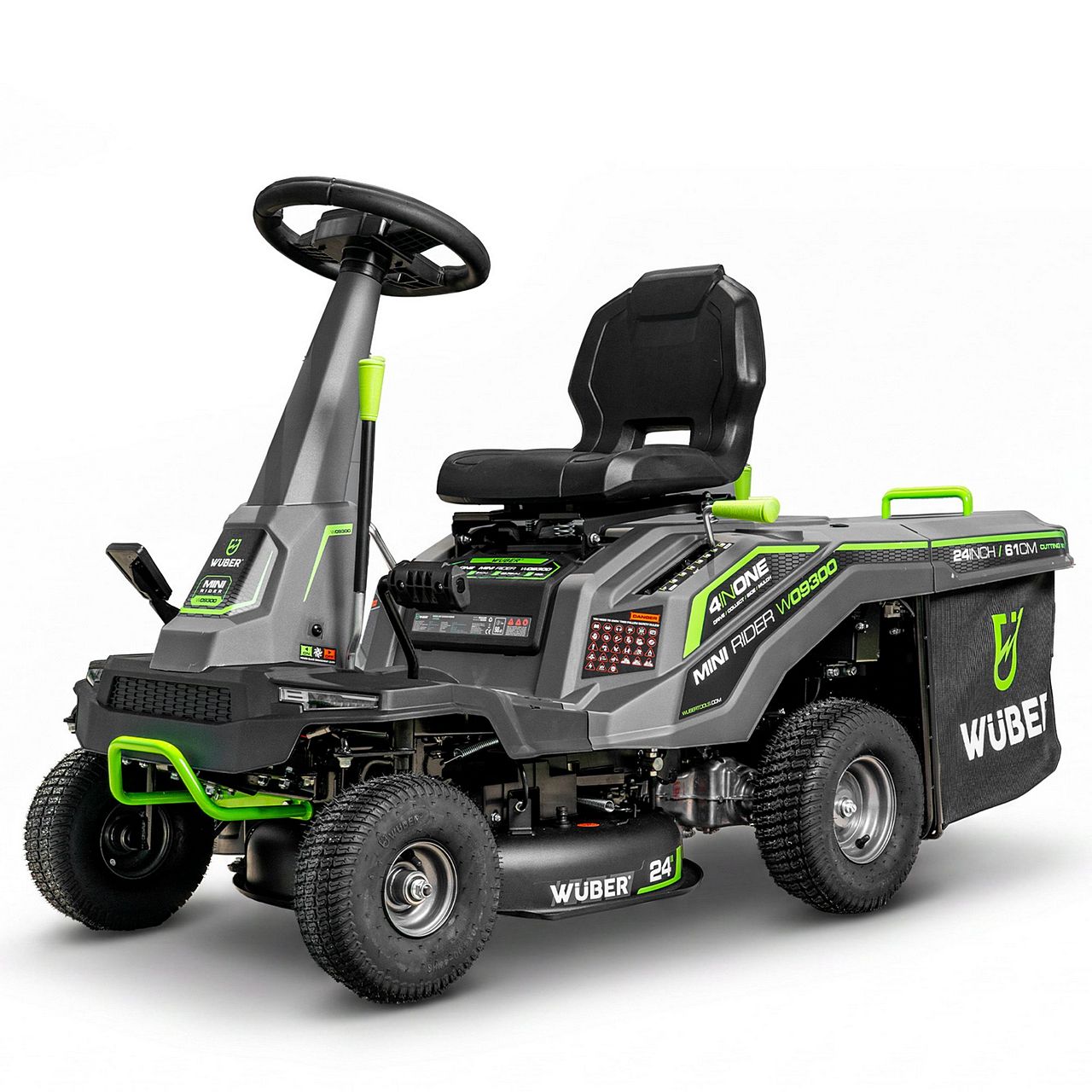 Traktorek ogrodowy 61 cm kosiarka spalinowy 150 l WUBER
