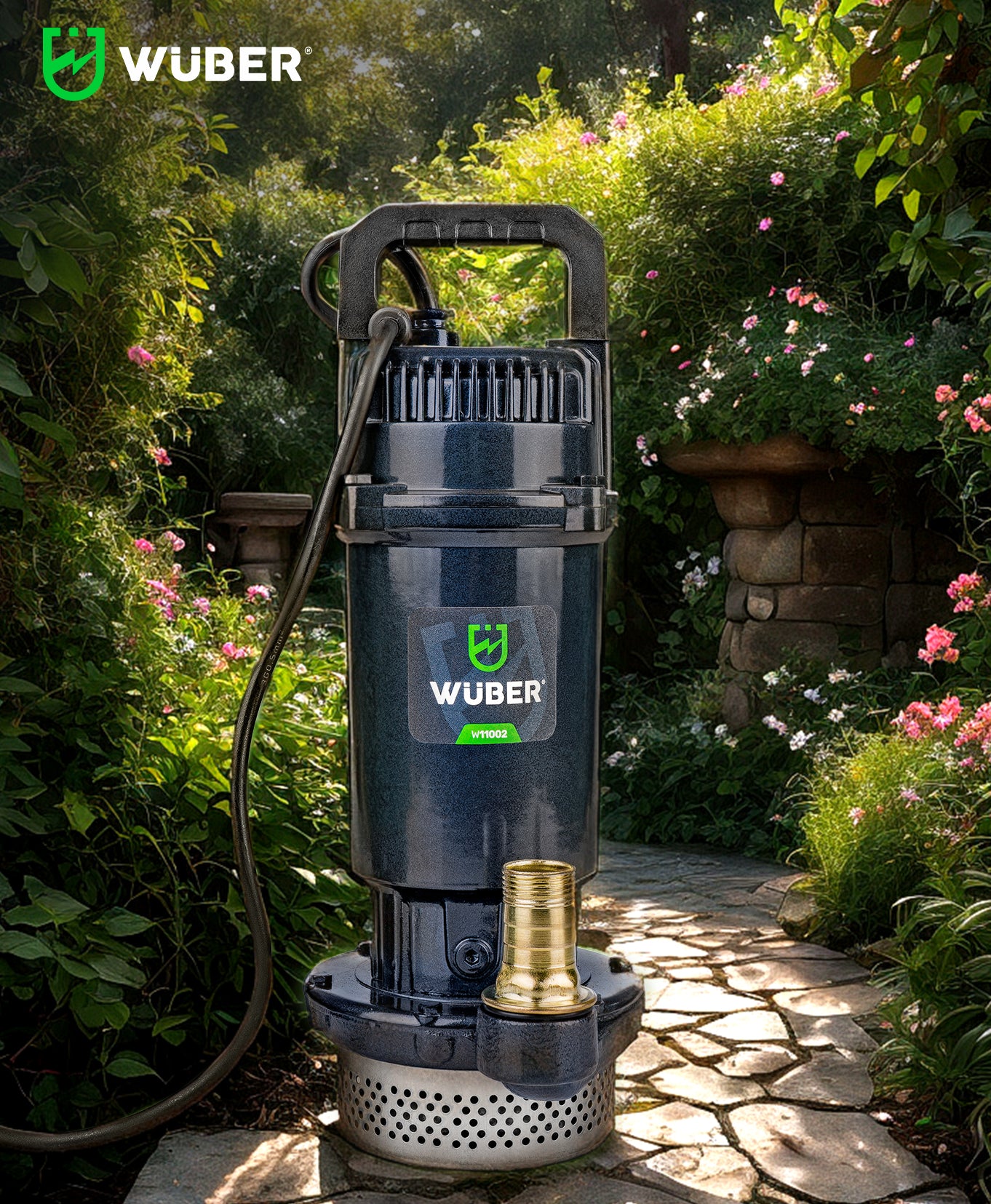 Pompa głębinowa do wody czystej brudnej szamba 400 W +wąż WUBER