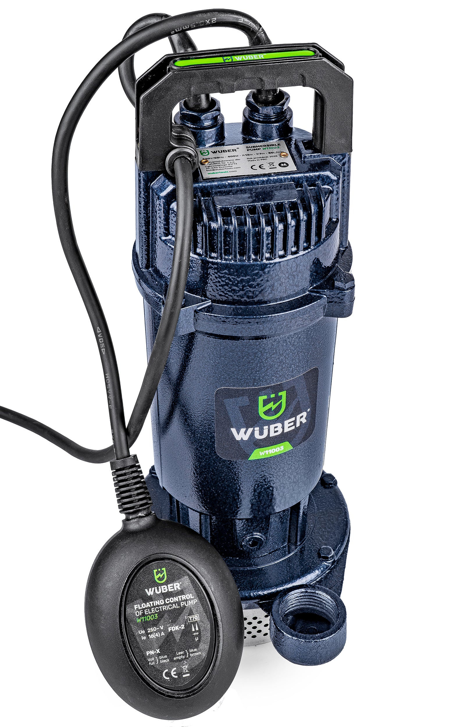 Pompa głębinowa do wody z pływakiem 400 W +wąż strażacki WUBER