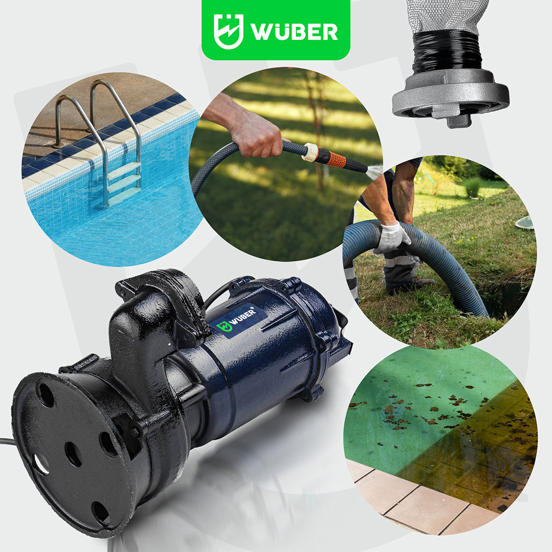 Pompa głębinowa do wody czystej brudnej szamba 2" 2600 W +rozdrabniacz WUBER