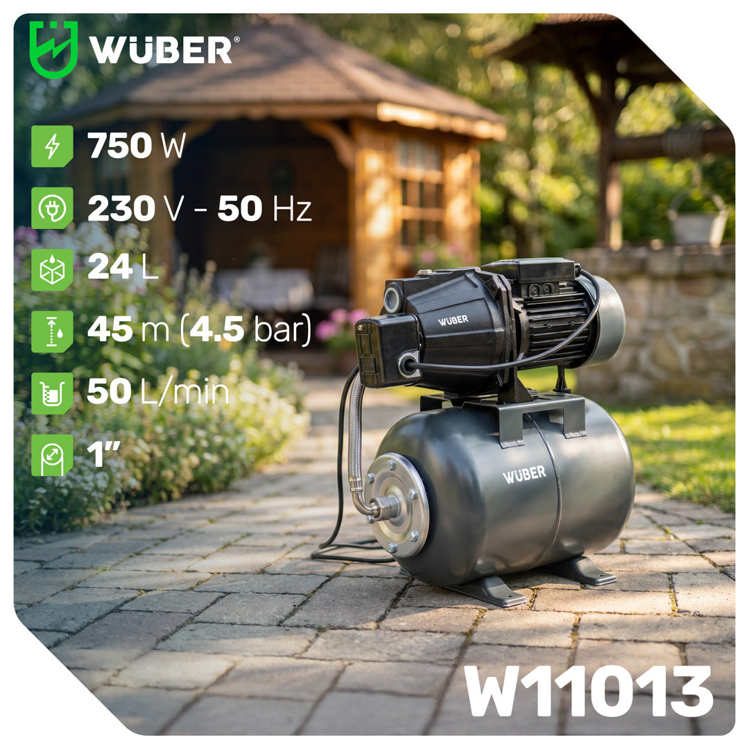 Pompa hydroforowa do czystej wody hydrofor 24 l WUBER