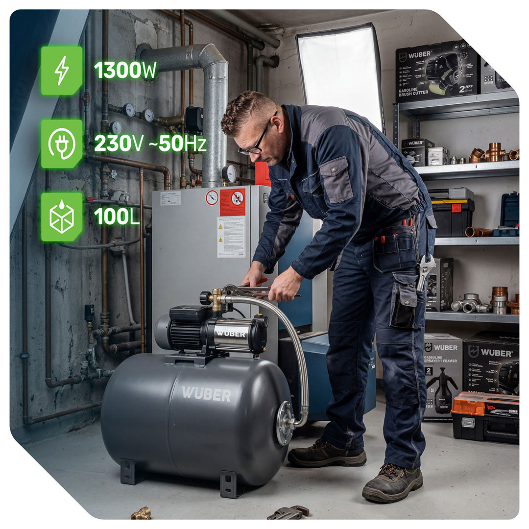 Pompa hydroforowa 100 l do wody hydrofor 1300 W WUBER