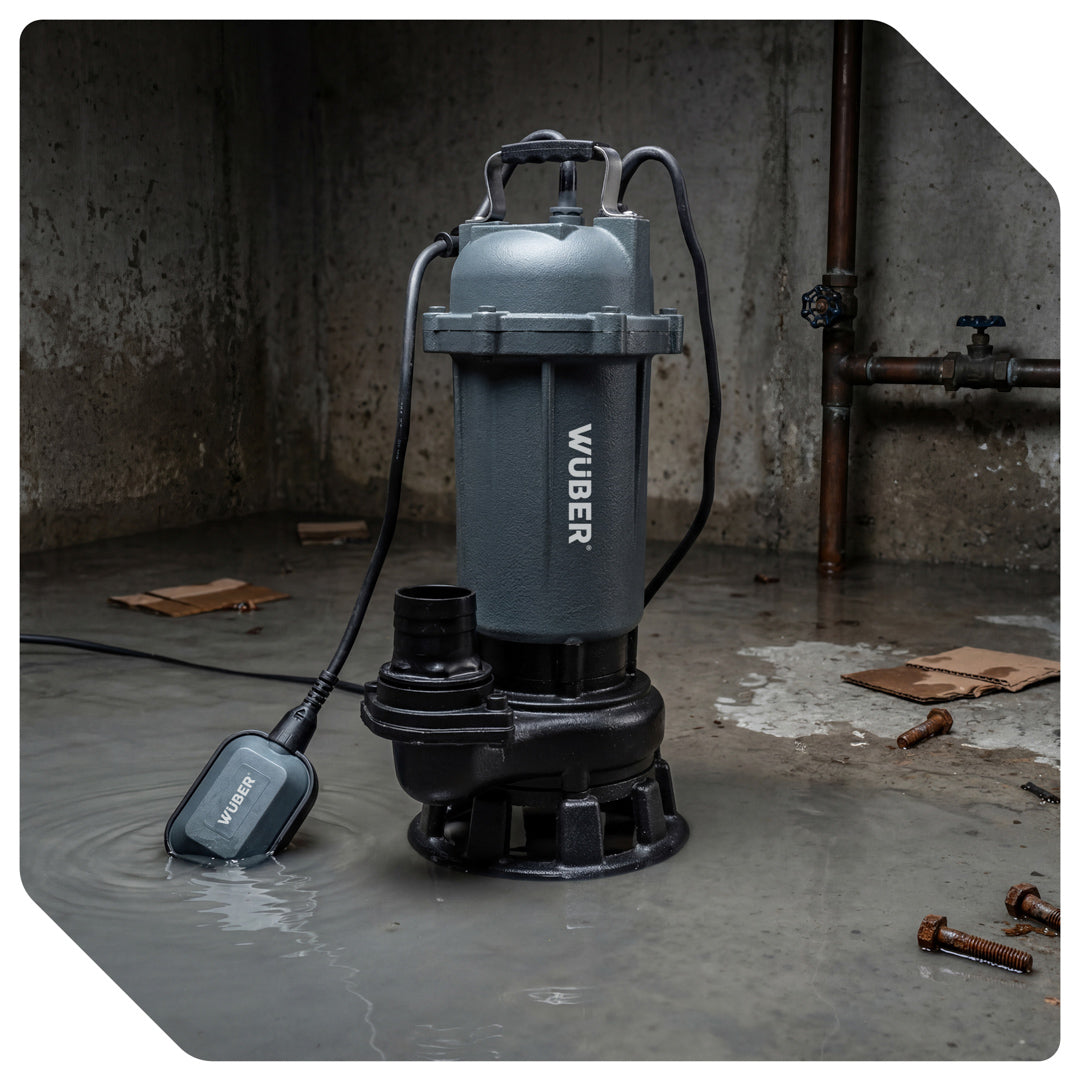 Pompa do wody czystej i brudnej szamba zatapialna +rozdrabniacz 1500 W WUBER