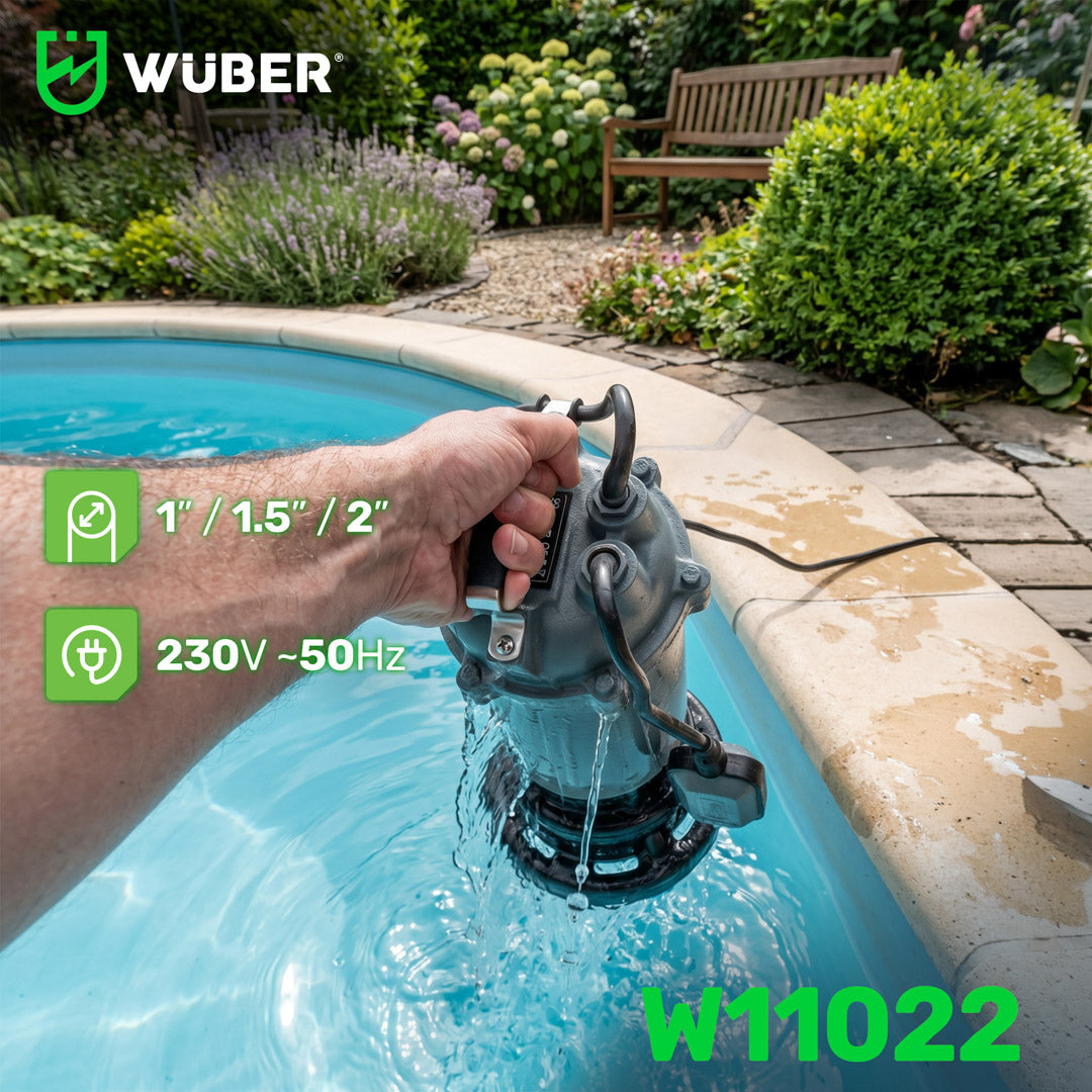 Pompa do wody czystej i brudnej szamba zatapialna +rozdrabniacz 1500 W WUBER