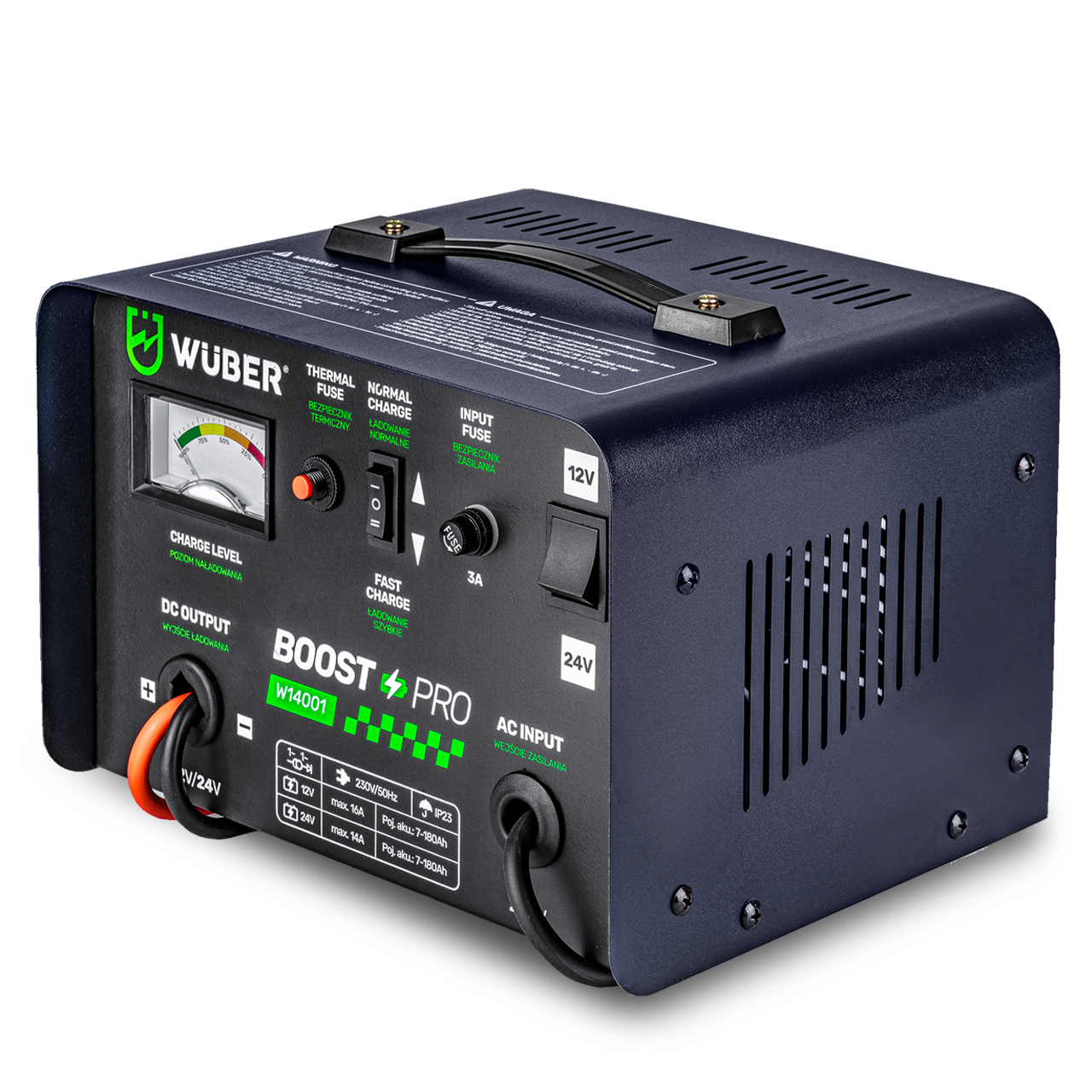 Prostownik do akumulatora z rozruchem 40 A 12V/24V WUBER