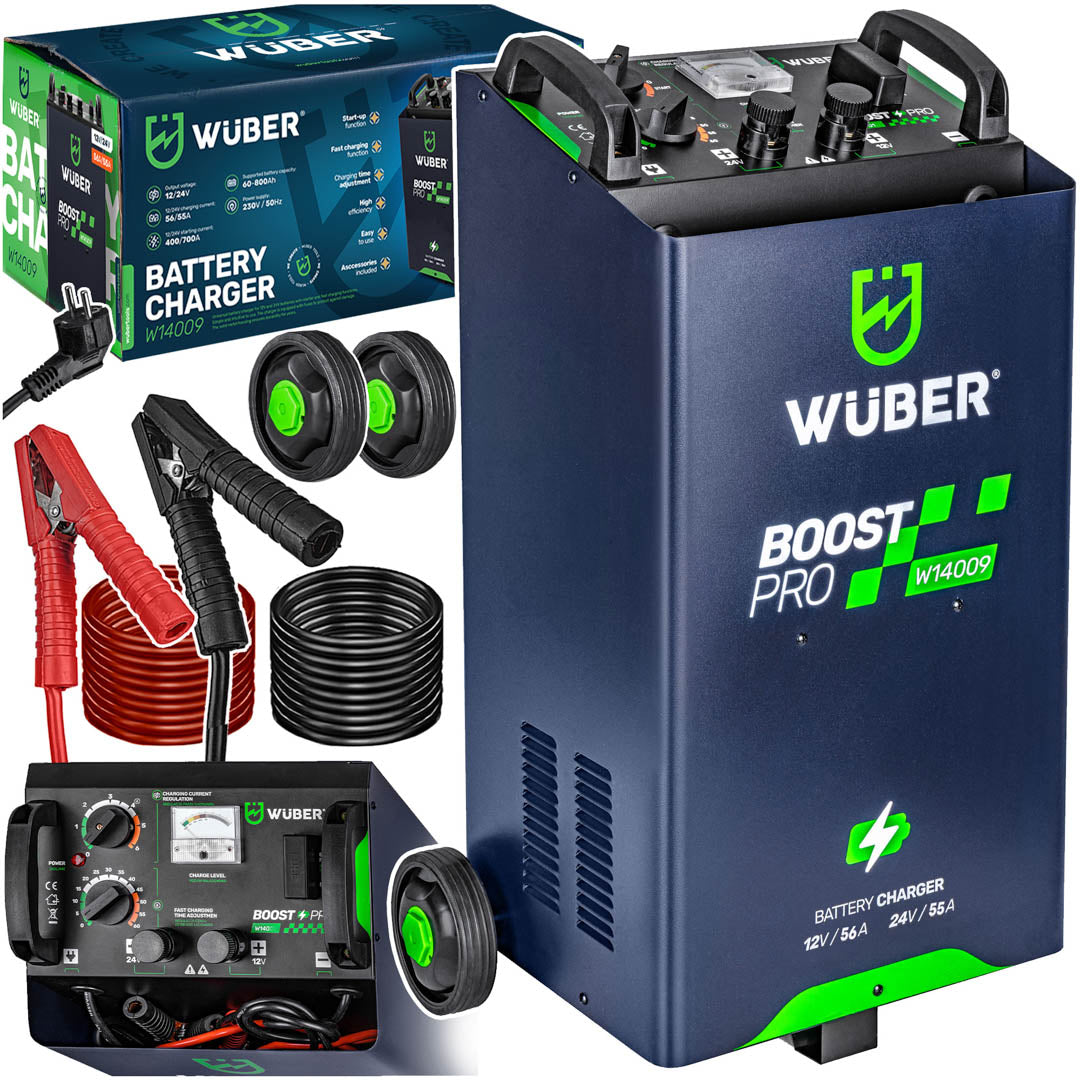 Prostownik do akumulatora z rozruchem 56 A 12V/24V WUBER