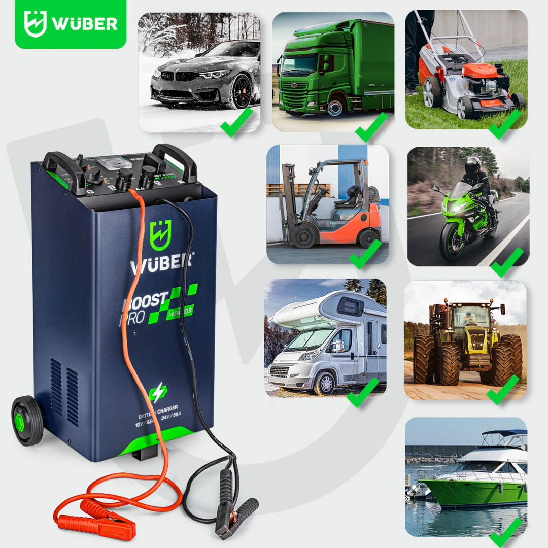 Prostownik do akumulatora z rozruchem 56 A 12V/24V WUBER