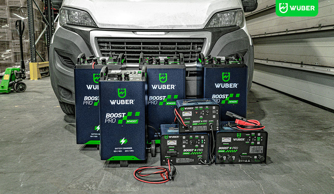 Prostownik do akumulatora z rozruchem 56 A 12V/24V WUBER