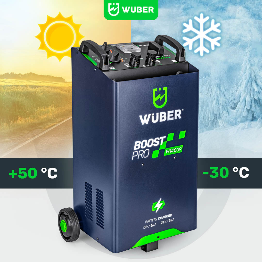 Prostownik do akumulatora z rozruchem 56 A 12V/24V WUBER