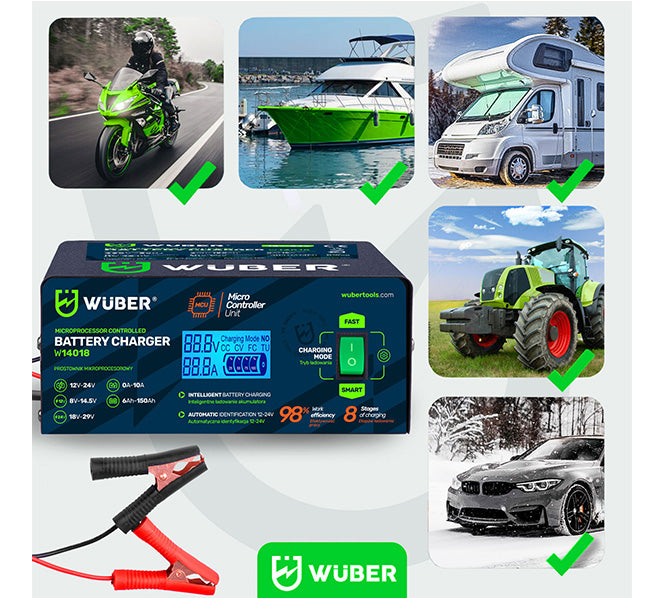 Typy obsługiwanych akumulatorów