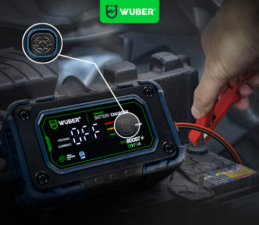 Prostownik samochodowy mikroprocesorowy 6-12 V 6 A WUBER