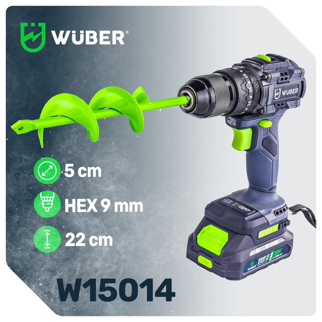 Wiertło ogrodowe na wkrętarkę 50x220 mm WUBER