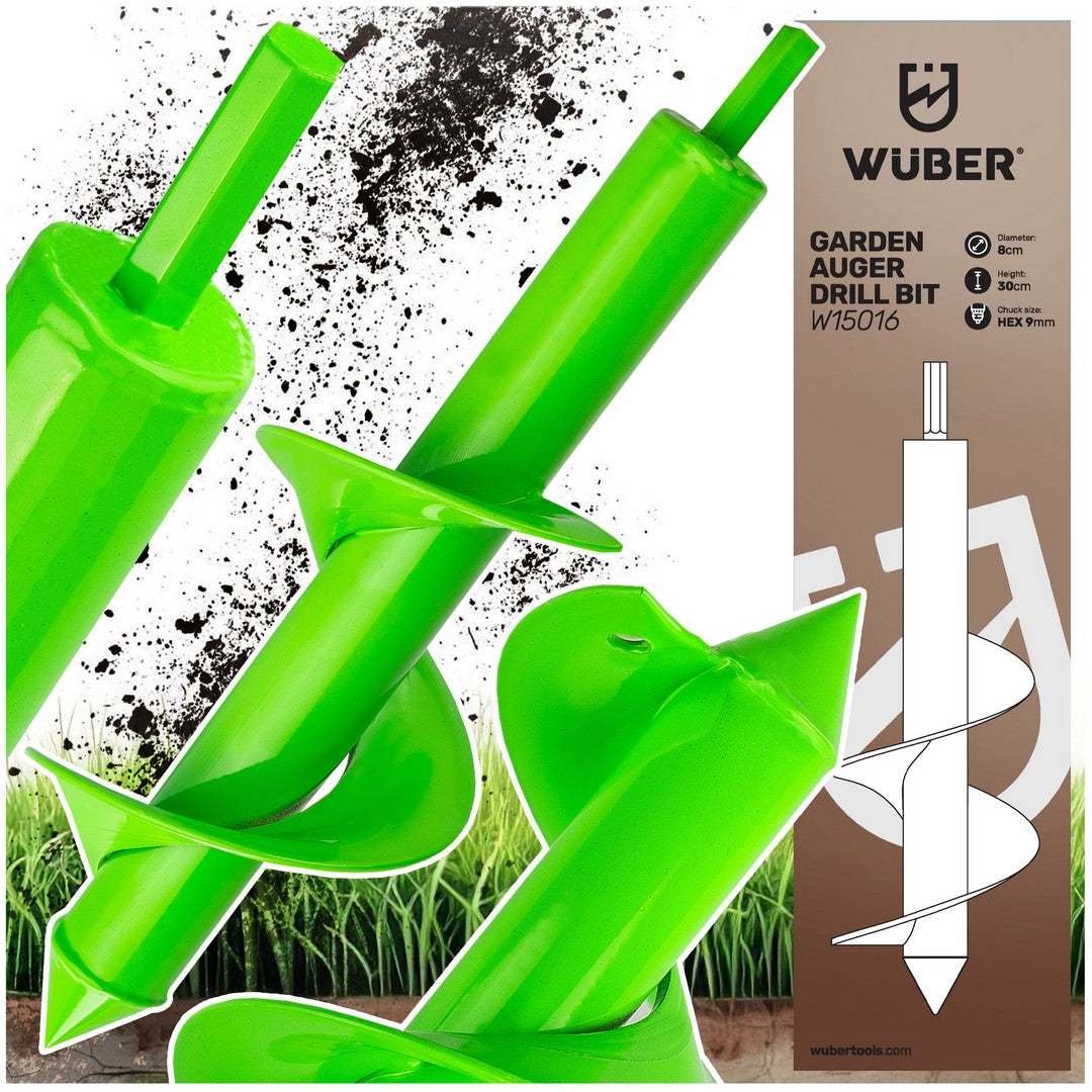 Wiertło ogrodowe na wkrętarkę 80x300 mm WUBER