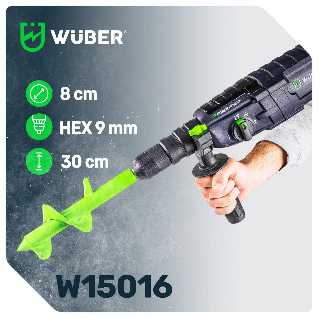 Wiertło ogrodowe na wkrętarkę 80x300 mm WUBER