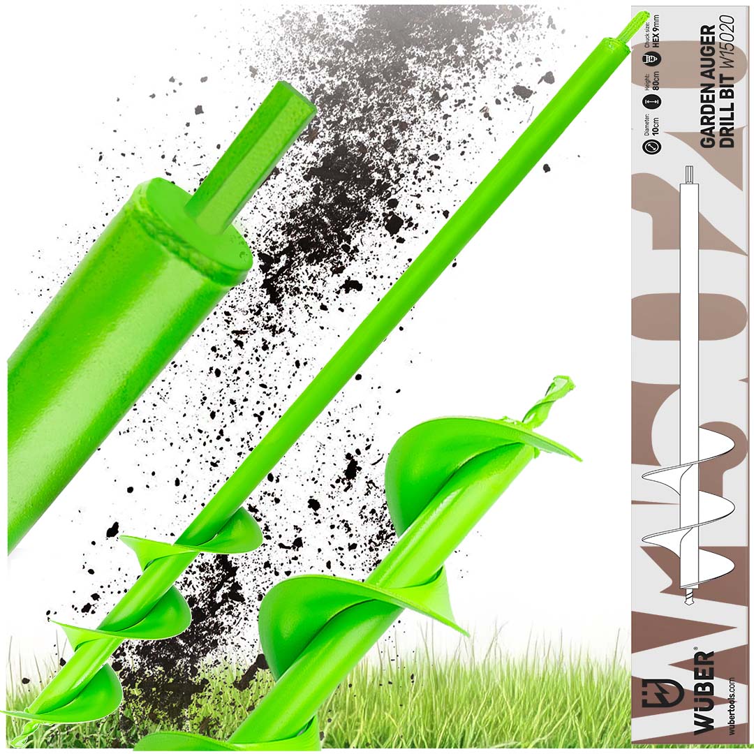 Wiertło ogrodowe na wkrętarkę 100x800 mm WUBER