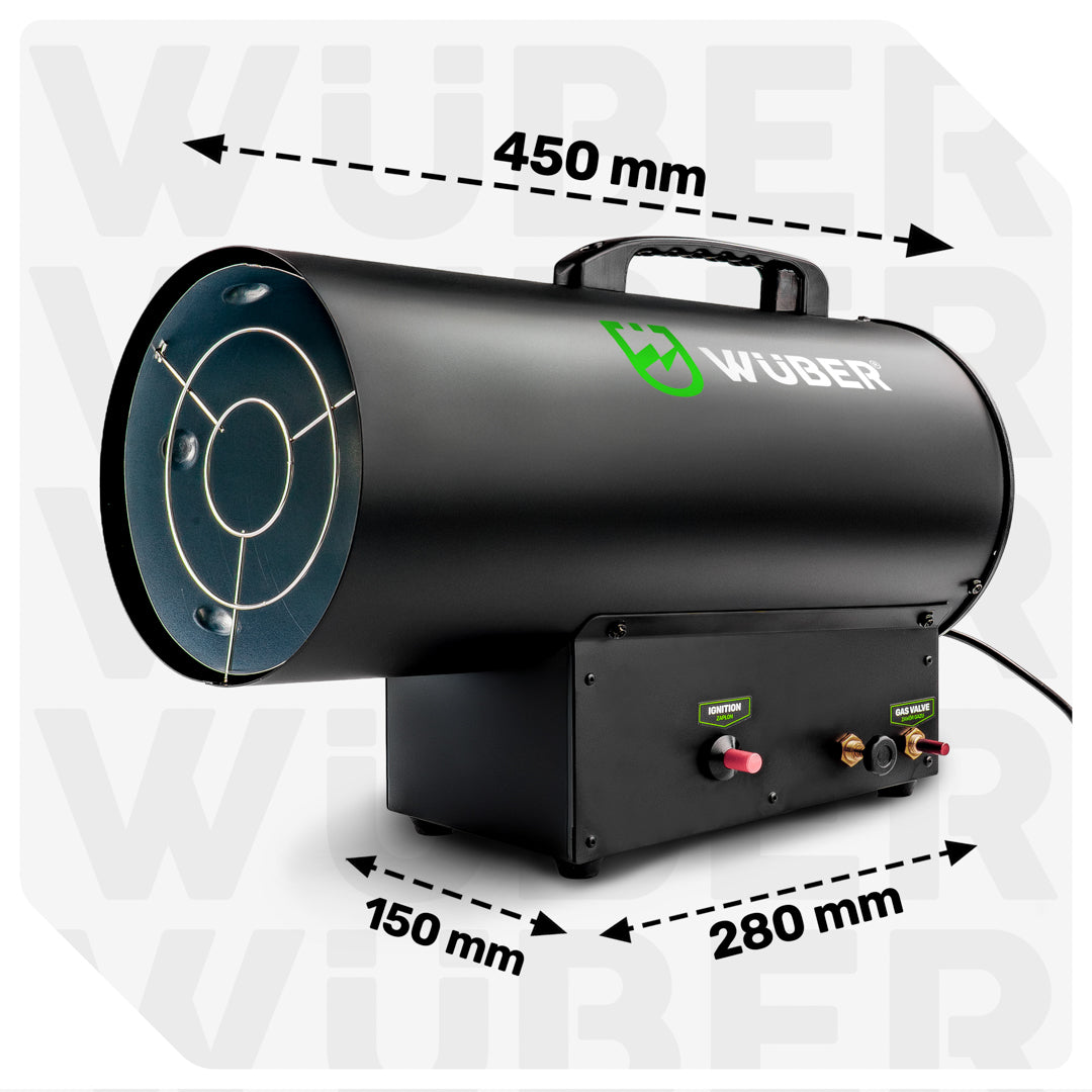 Nagrzewnica gazowa na butlę 12 kW / 30 kW WUBER