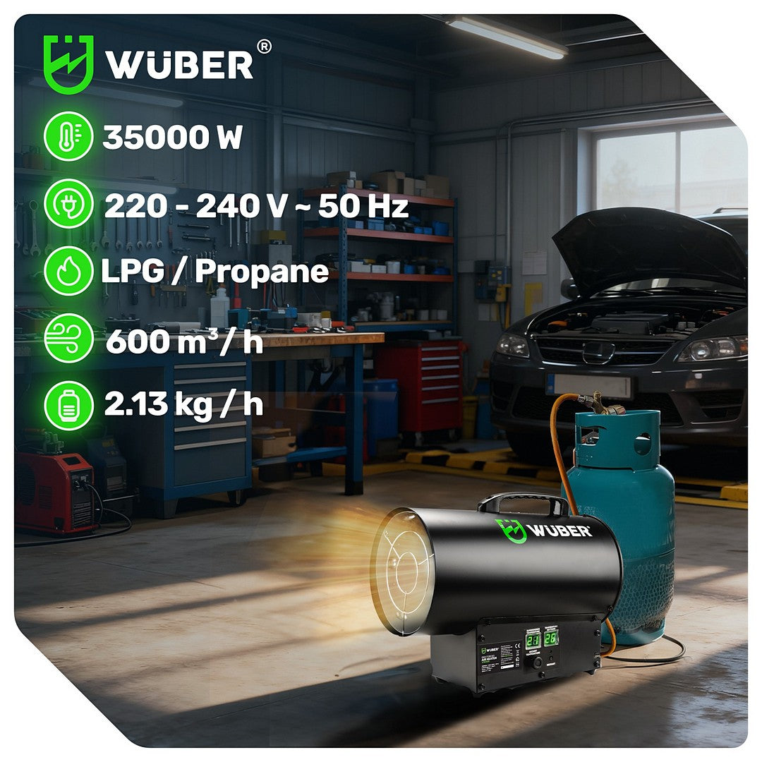 Nagrzewnica gazowa 35 kW LCD WUBER