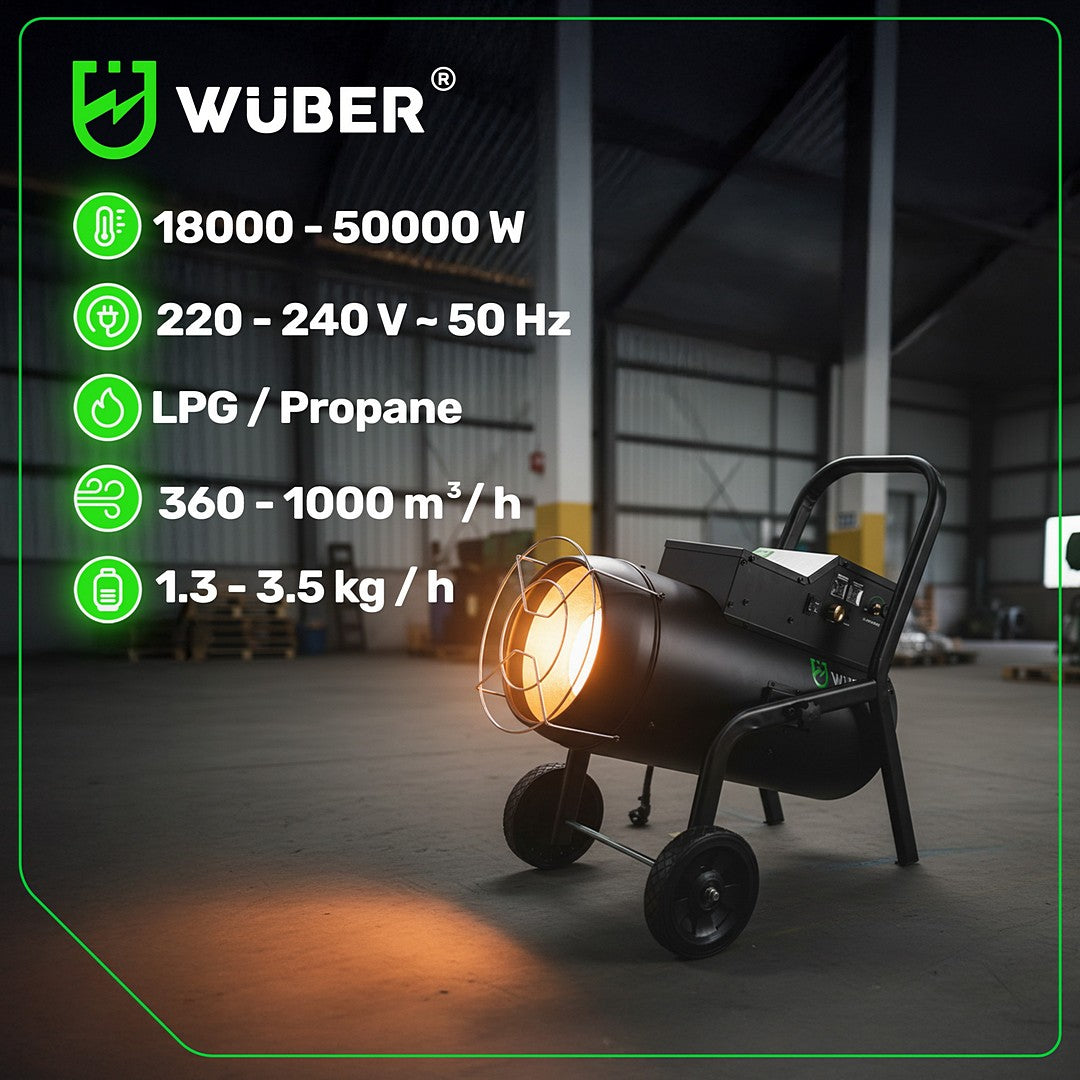 Nagrzewnica gazowa 18-50 kW WUBER