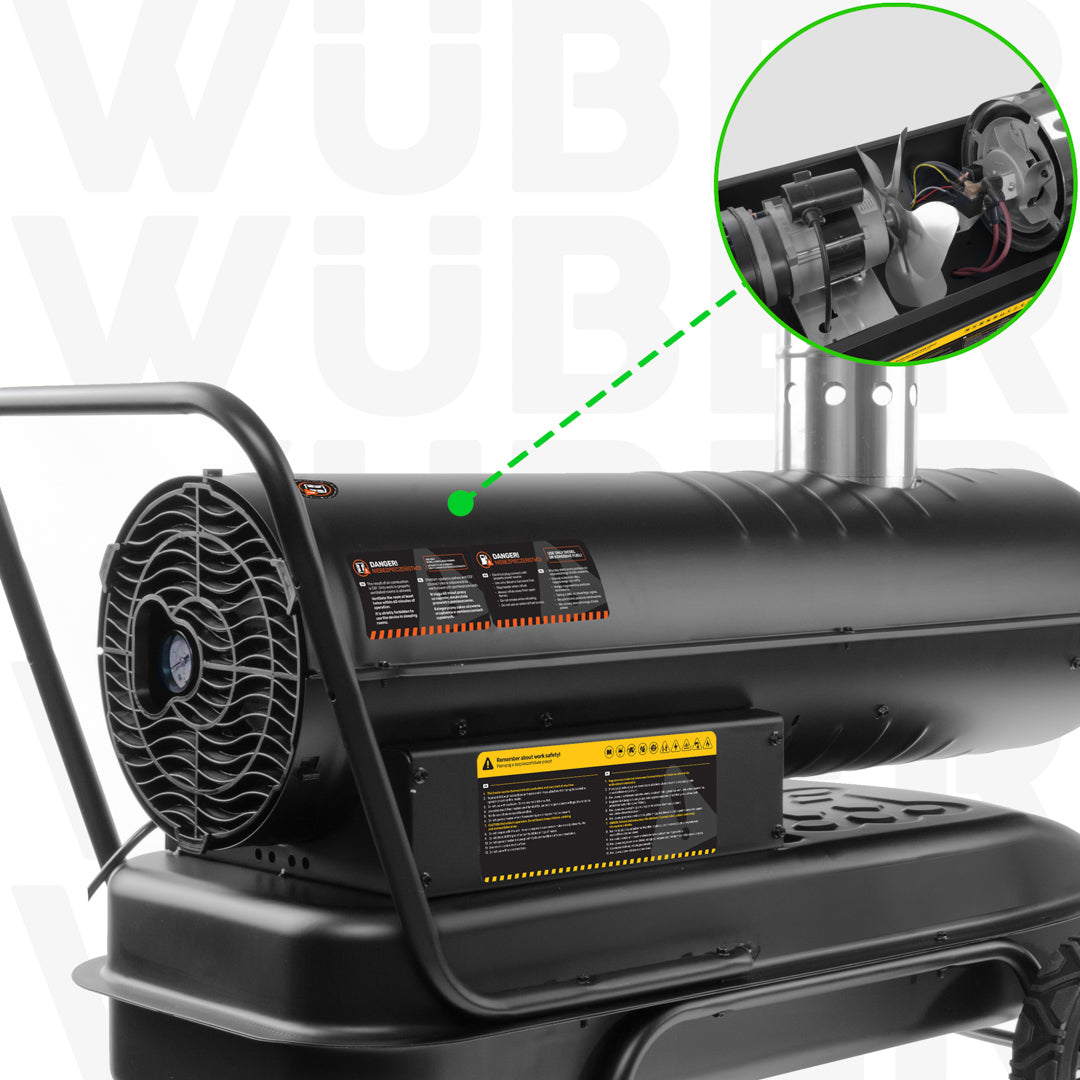 Nagrzewnica olejowa z kominem 20 kW WUBER