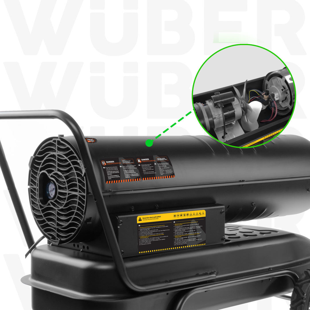 Nagrzewnica olejowa z kominem 30 kW WUBER