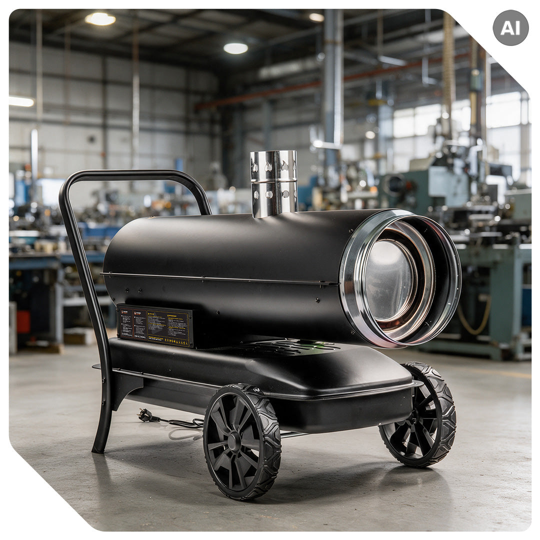 Nagrzewnica olejowa 50 kW z kominem termostat 4,6 l/h WUBER