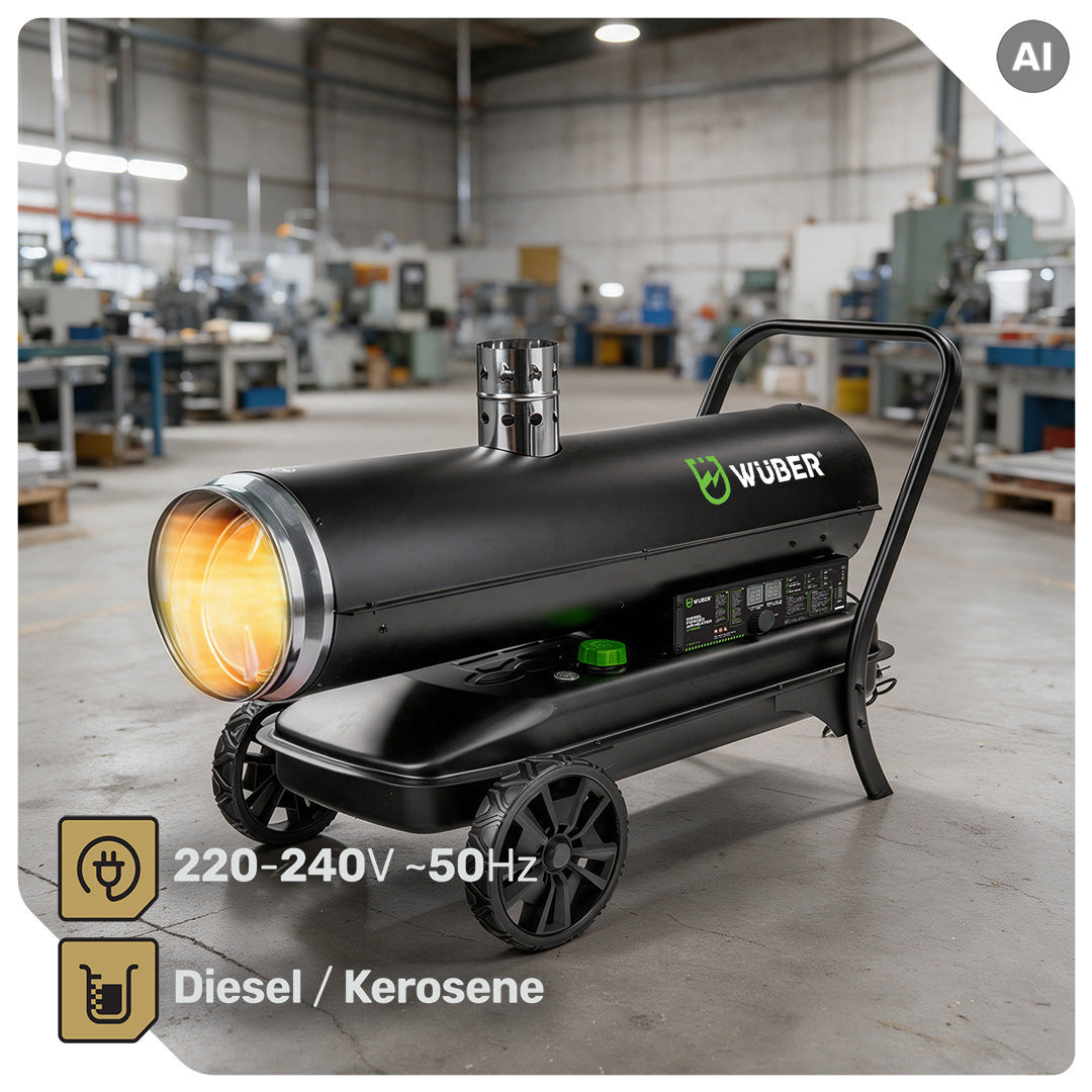 Nagrzewnica olejowa 50 kW z kominem termostat 4,6 l/h WUBER