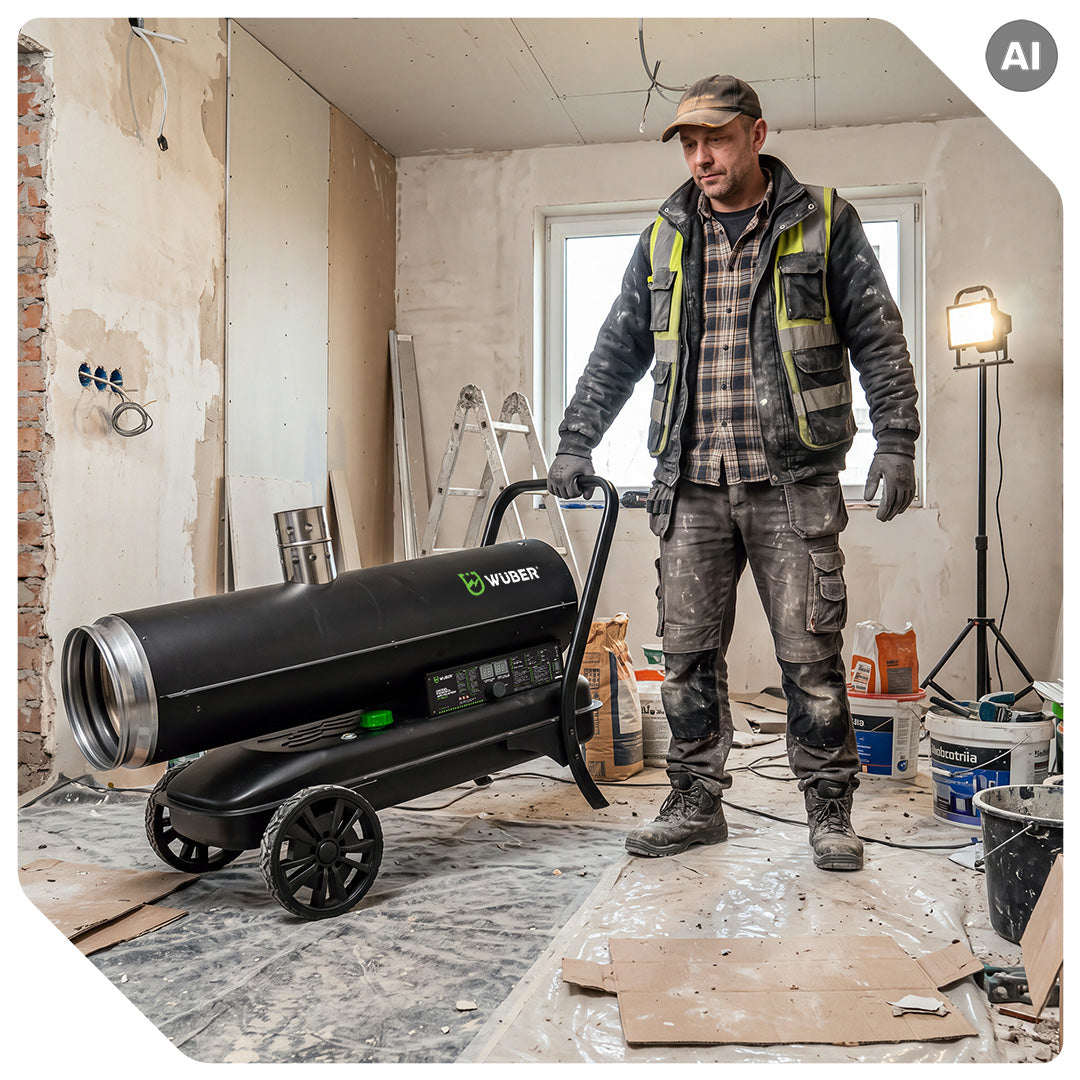 Nagrzewnica olejowa 50 kW z kominem termostat 4,6 l/h WUBER