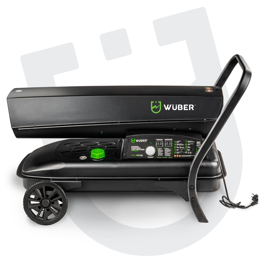 Nagrzewnica olejowa 65 kW termostat 5,8 l/h koła WUBER