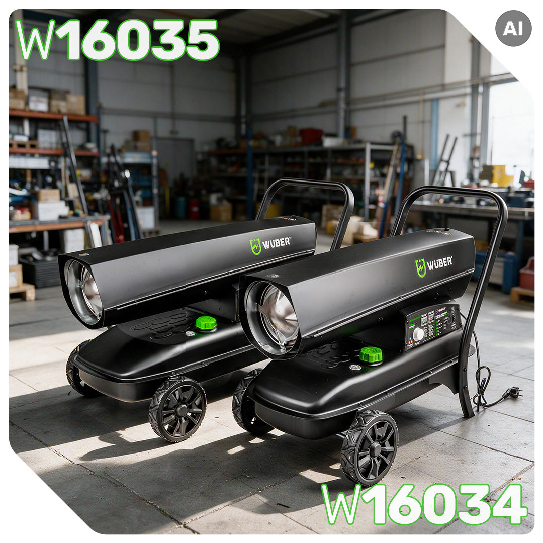 Nagrzewnica olejowa 65 kW termostat 5,8 l/h koła WUBER