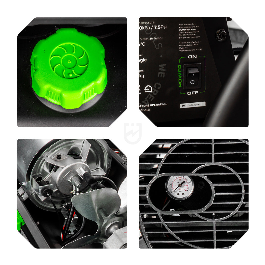 Nagrzewnica olejowa 65 kW termostat 5,8 l/h koła WUBER